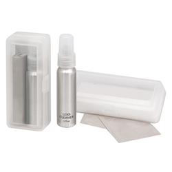 NON-IMPRINTED "The Box" Lens Cleaner Kit - 1 oz. - Clear Sprayer & Gray Cloth (100/box)